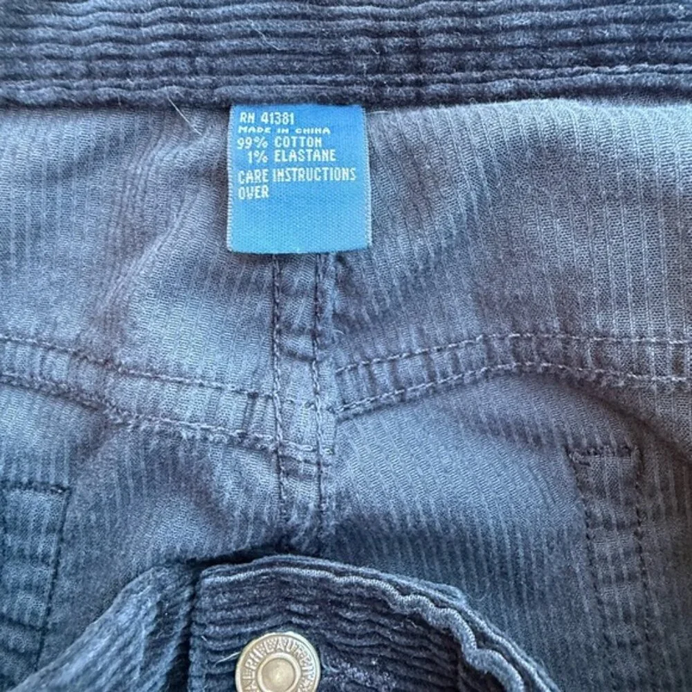 Polo Ralph Lauren Black Corduroy Pants Mens Size 34x32 Classic Straight EUC - Picture 11 of 13